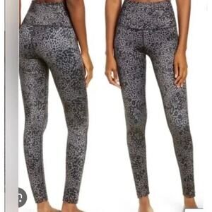 Beyond Yoga Leggings Lux High Waisted Gray Animal Leopard Print Sz S